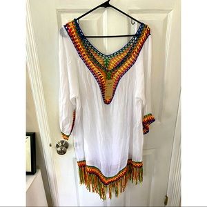 Sheer White Swim Coverup